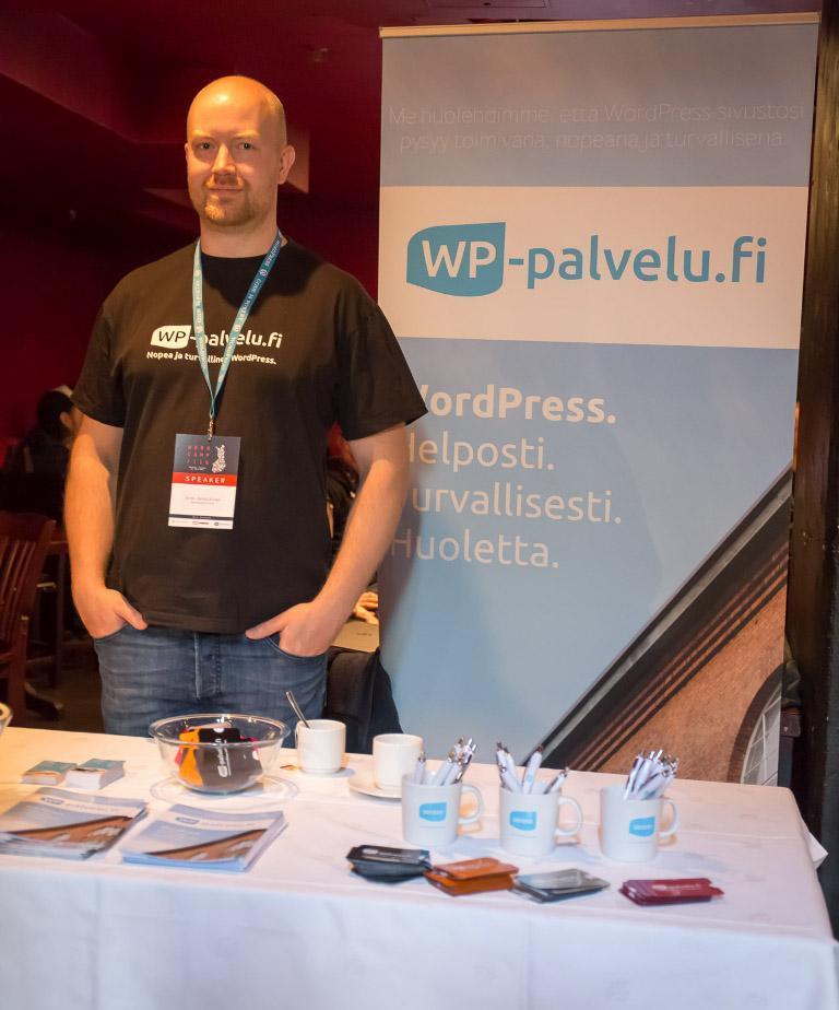 WordCamp Finland 2016 - WP-palvelu stand