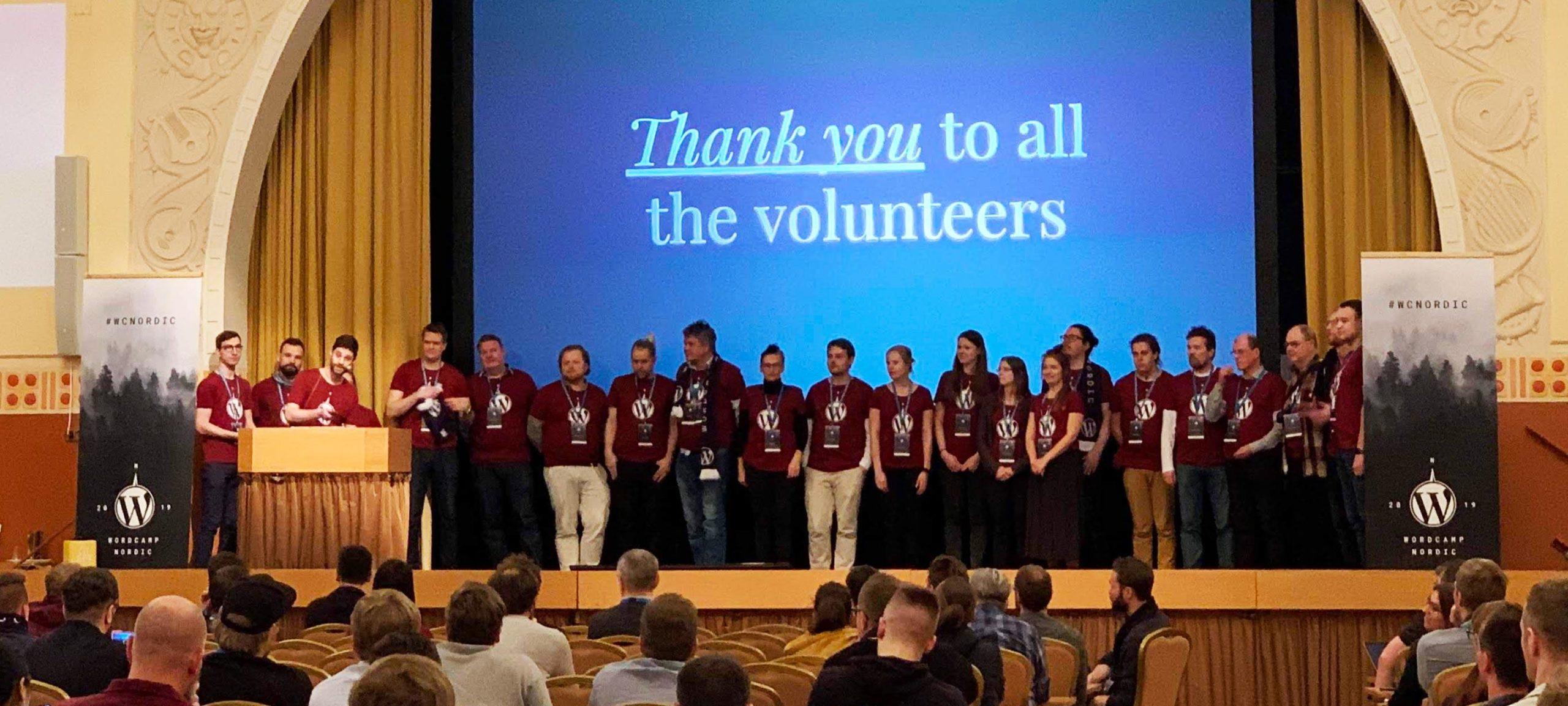 Thank you for all the volunteers at WordCamp Nordic!